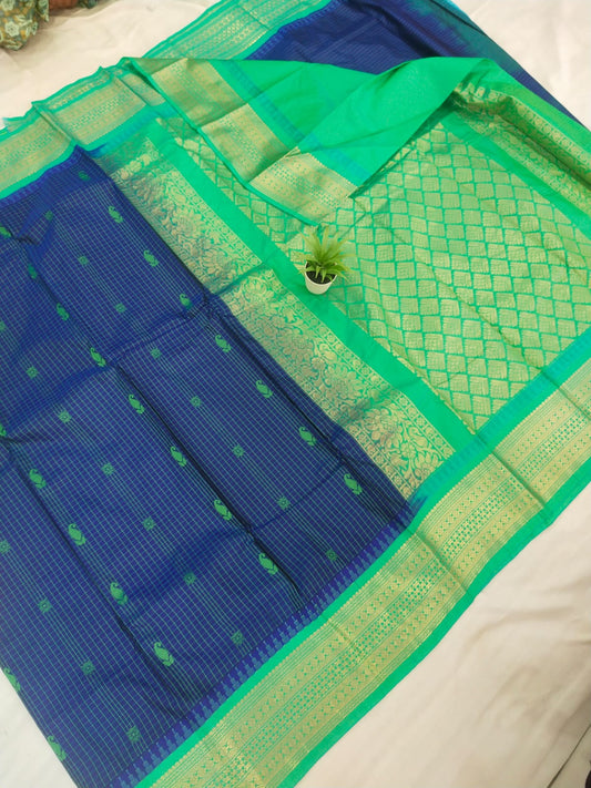 Gadwal mixed silk small boder with blouse sares 141125