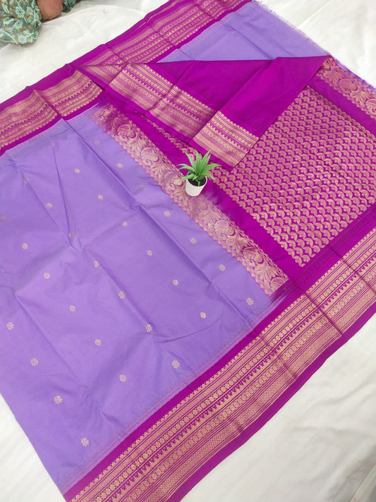 Gadwal mixed silk small boder with blouse sares 141125