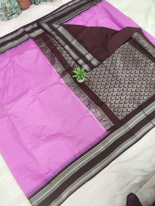 Gadwal mixed silk small boder with blouse sares 141125