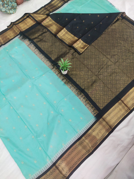 Gadwal mixed silk small boder with blouse sares 141125