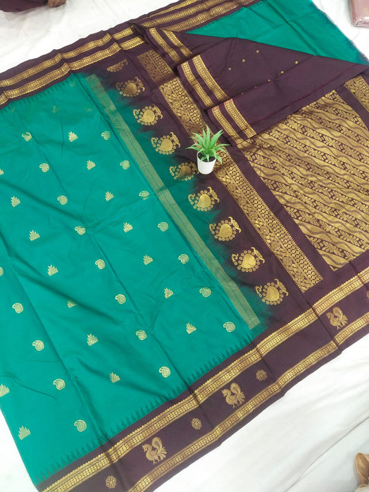 Gadwal mixed silk sarees boder butta  041225