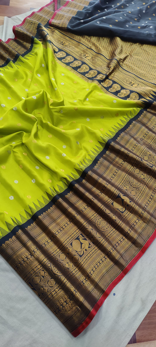 Gadwal Pure Silk Traditional Kanchi Border PL Sarees S1-07-03-2024