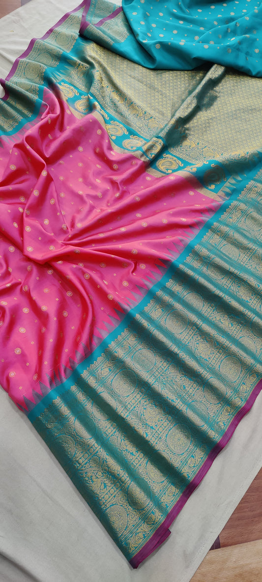 Gadwal Pure Silk Traditional Kanchi Border PL Sarees S1-07-03-2024