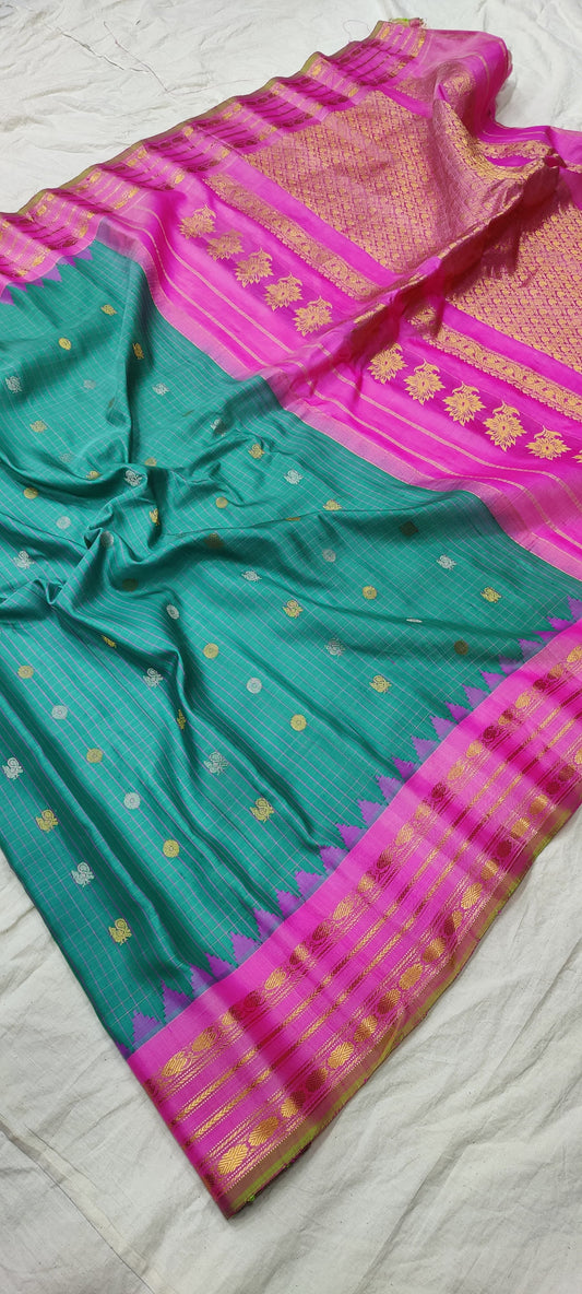 gadwalhandloompure silk tradtional border-14