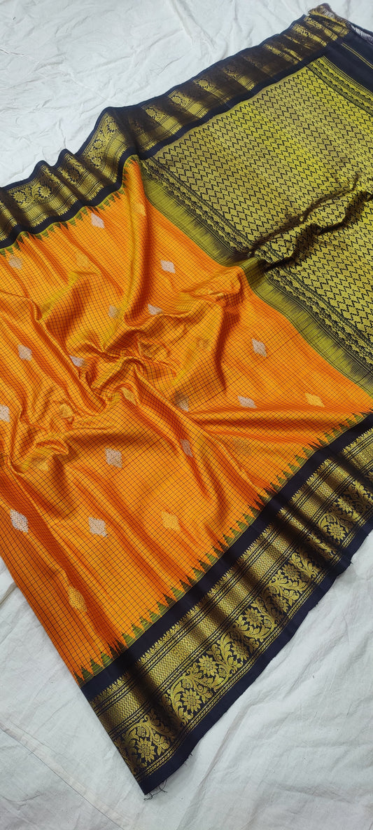 gadwalhandloompure silk tradtional border-22