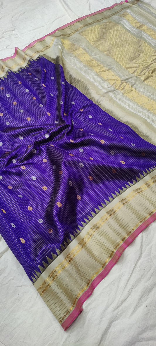 gadwalhandloompure silk tradtional border-23