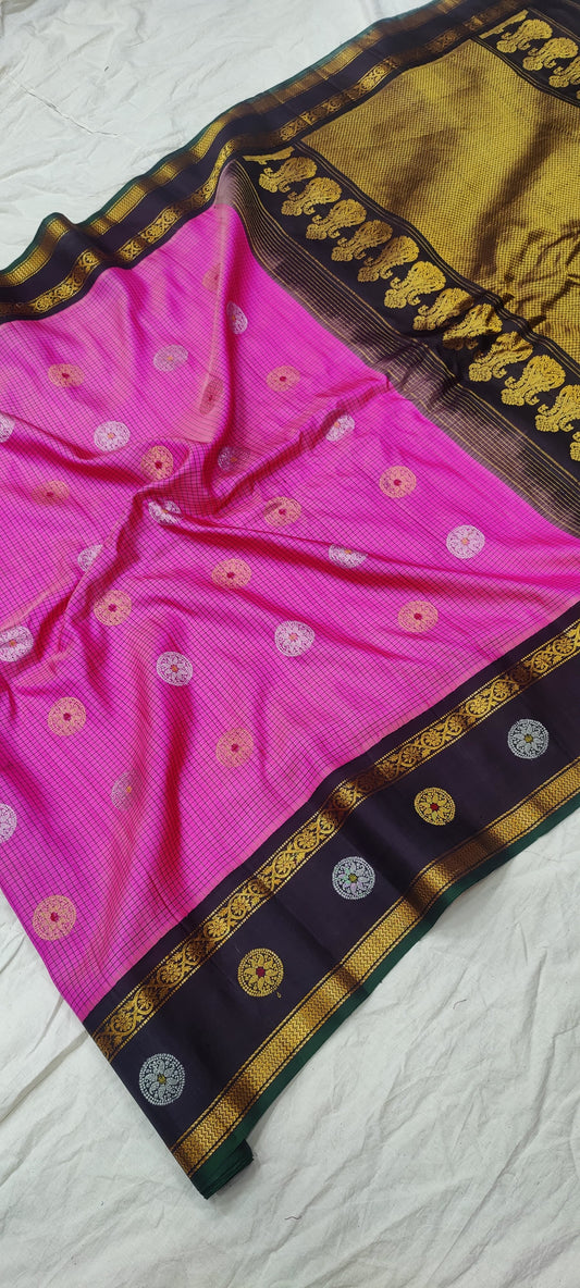 gadwalhandloompure silk tradtional border-24