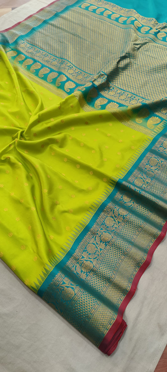 Gadwal Pure Silk Traditional Big Border PL Sarees S1-07-03-2024