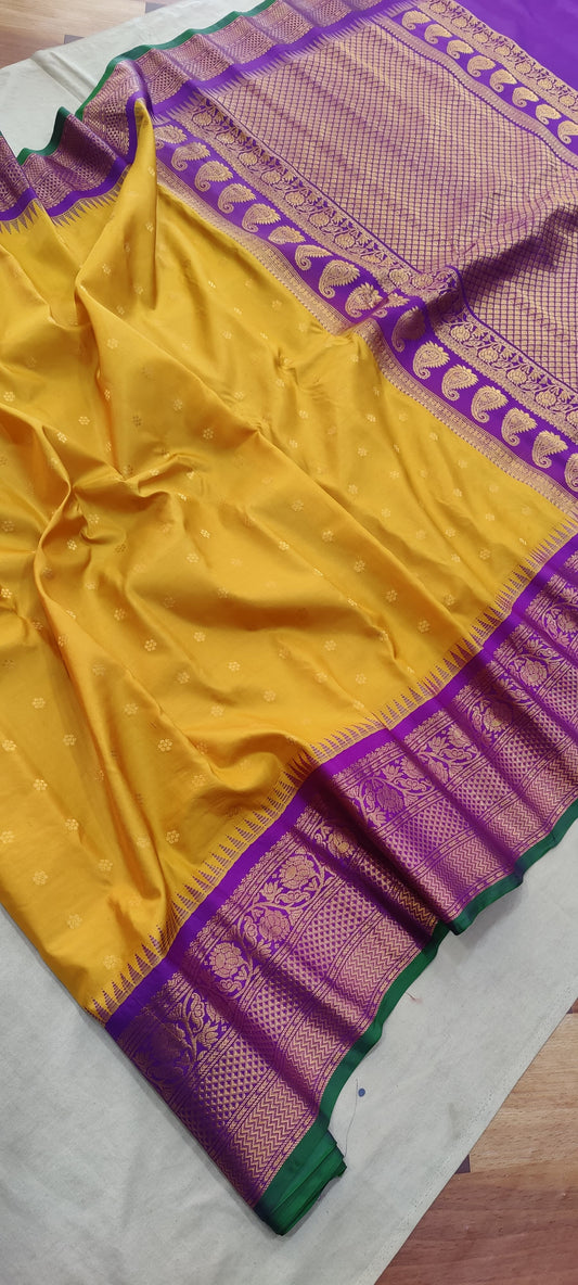 Gadwal Pure Silk Traditional Big Border PL Sarees S1-07-03-2024