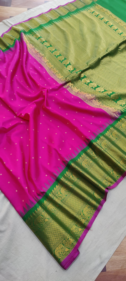 Gadwal Pure Silk Traditional Big Border PL Sarees S1-07-03-2024