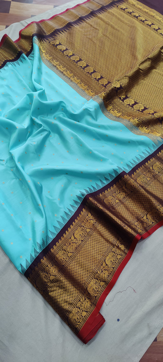 Gadwal Pure Silk Traditional Big Border PL Sarees S1-07-03-2024