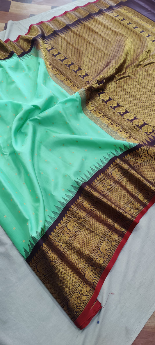 Gadwal Pure Silk Traditional Big Border PL Sarees S1-07-03-2024