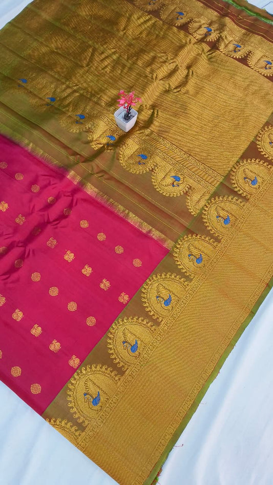 Gadwal pure pattu turning boder HL W/B